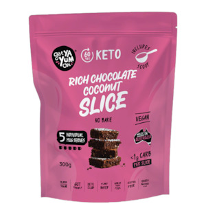 Baking Mixes: 5 X Mug Mix VALUE PACK (with scoop!) RICH CHOCOLATE COCONUT SLICE (No Bake) 300gm low