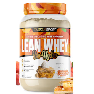 Protein Powder: Musclesport Lean Whey Iso Peach Cobble 907g