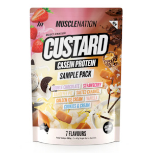 CUSTARD Casein Protein- 7 flavour sample pack
