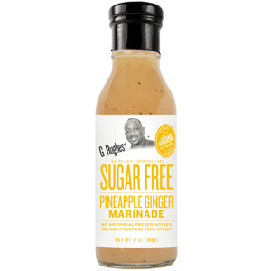 Low Calorie: G. Hughes Sugar Free Marinade - PINEAPPLE GINGER 340ml