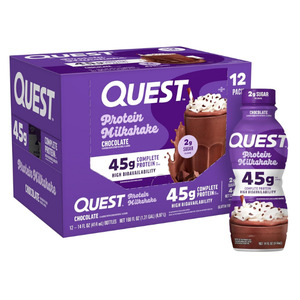 12 PACK BOX Chocolate Protein Shake, 45g Protein