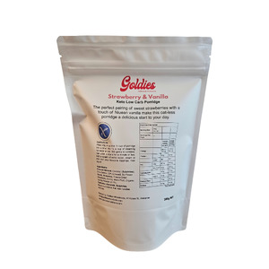 Vegan: Strawberry & Vanilla Keto Porridge 280g TEMPORARY PACKAGING