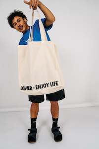Tote Bag: Tote Bag - Enjoy Life - Cream