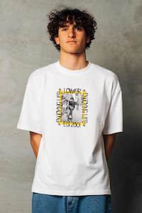 White: Beefy Tee - Wheelie