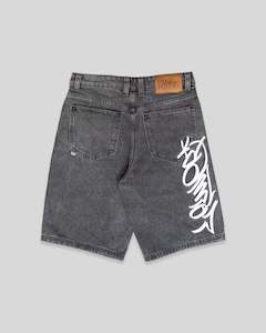Denim: Baggy Denim Short - Phat Tag Script