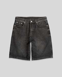 Baggy Denim Shorts - Cleansed Black