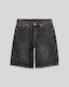 Baggy Denim Shorts - Cleansed Black