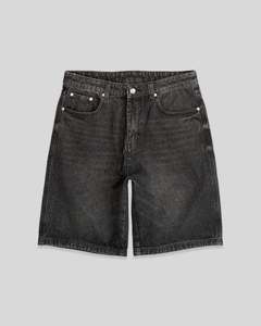 Baggy Denim Shorts - Cleansed Black