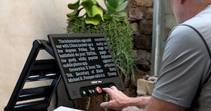 Products: Low Vision: TOPAZ® Ultra Portable video Magnifier