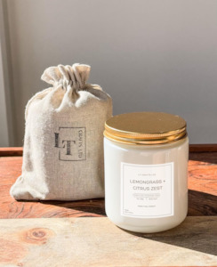 Natural Soy Wax Container Candles: Lemongrass and Citrus