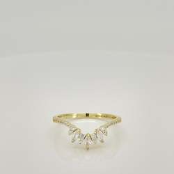 Lyra stacker - 14K Yellow gold vermeil