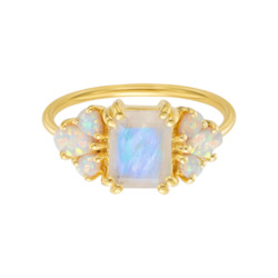 La Kaiser: Rainbow Moonstone and Opal Empress Ring