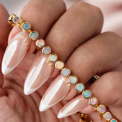 La Kaiser: Pastel Opal Ombre Tennis Bracelet