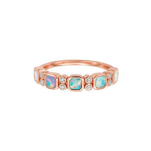 opal: Rose Gold Opal Ombre Juniper Band