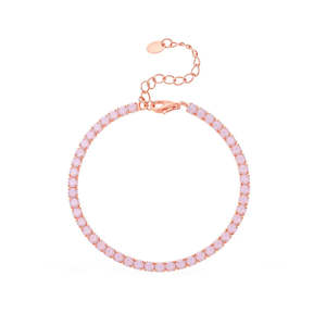 bracelet: Rose Gold Pink River Tennis Bracelet