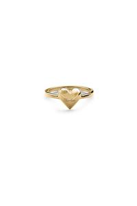 Rings: Full Heart Ring - Gold Vermeil
