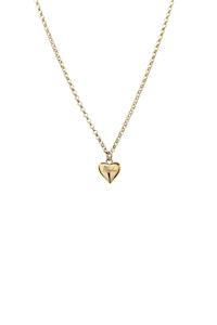 Necklaces: Full Heart Mini Necklace - Gold Vermeil