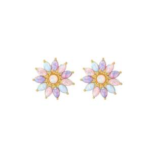 Opal Caribbean Fleur Studs