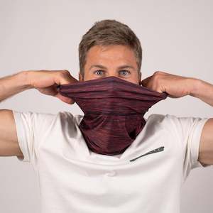 Face Masks Accessories: LUCKEgo™ | With Built-in 3 layer Mask | Heiq Technology | Burgundy