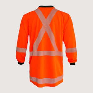 Hi Vis Safety Wear: Hi Vis Recycled Long Sleeve Polo - TTMC-W