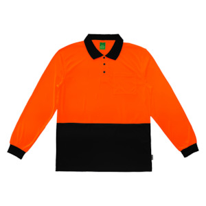 Hi Vis Recycled Long Sleeve Polo