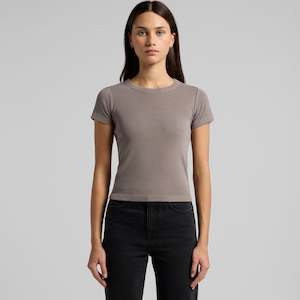 T Shirts: Women's Faded Organic Rib Tee - 4036