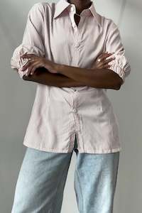 LUC | Lydia Shirt | Pink + White Stripe