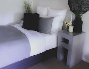 Sofa And Bed Side Table: CONCRETE bedside/end table with shelf 60cm & 70cm height (GRC)