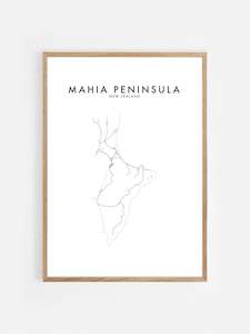 Hometown Print: MAHIA PENINSULA, NZ HOMETOWN PRINT
