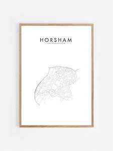 Hometown Print: HORSHAM, UK HOMETOWN PRINT
