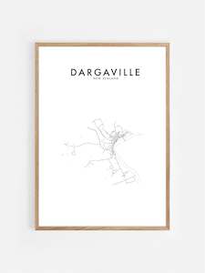 Hometown Print: DARGAVILLE, NZ HOMETOWN PRINT