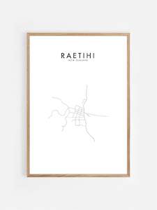 New Zealand Hometown Prints: RAETIHI, NZ HOMETOWN PRINT