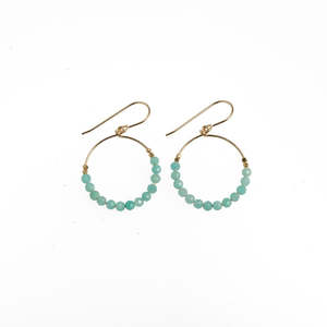Coastal Collection: Amazonite HAHEI Hoop Earrings