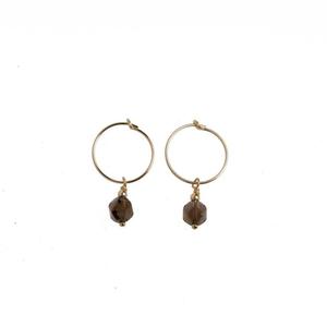 50 100: Smoky Quartz MOERAKI Charm Earrings