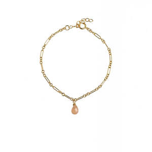 50 100: Peach Moonstone AKAROA Bracelet