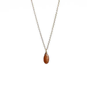 100plus: Peach Sunstone AORAKI Pendant Necklace