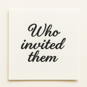 Our Napkins: Who invited them – Cocktail Napkins – Set of 20 Napkins · Airlaid Paper