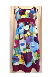 Cotton Flower Dress - Berry