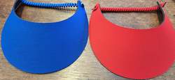 Accessories: Sun Visors - Royal and  Red