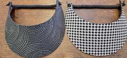 Accessories: Sun Visors - Black Swirls and Houndstooth