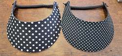Sun Visors - Black Large and Small Polka
