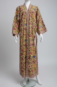 Cotton Collection: Anokhi Robe – Yellow with Garden Flowers
