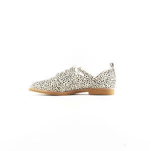 Lulu Luxe Footwear: BF SALE MARLO BROGUE - SNOW LEOPARD