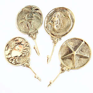 SALE LULU LUXE COASTAL - ROUND BRASS HOOKS