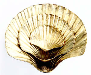 Lulu Luxe Coastal 1: SALE LULU LUXE COASTAL - BRASS CLAM SHELL