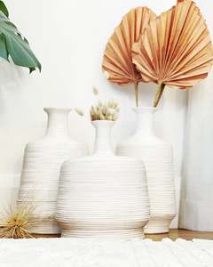 LULU LUXE COASTAL - LUNA RATTAN VASES
