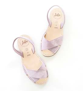 CROSSOVER PEEP TOE - SALE NUBUCK LILAC