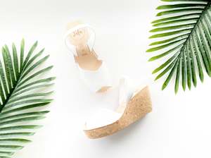 SALE CORK WEDGE - CRYSTAL