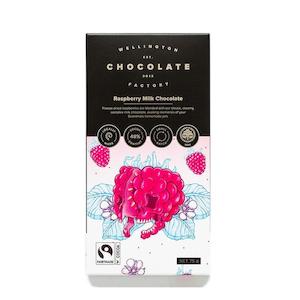 Wellington Chocolate Factory: Raspberry Milk Chocolate Bar 75g