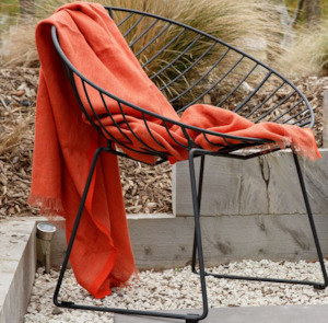 Throws Blankets: Linen Throw // Terracotta